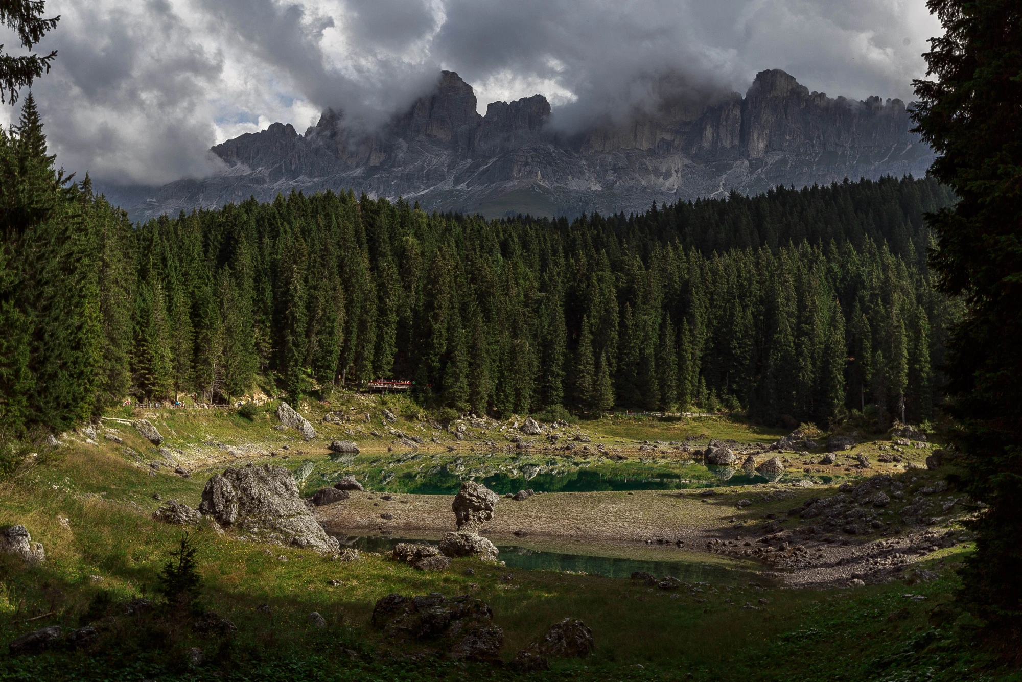 Boschi e montagne a Carezza nelle Dolomiti